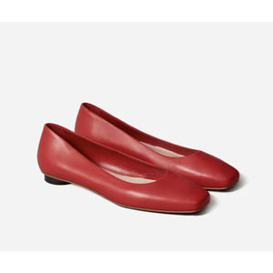 Everlane Womens The 90’s Flat Size 9 Red Leather NWOB
